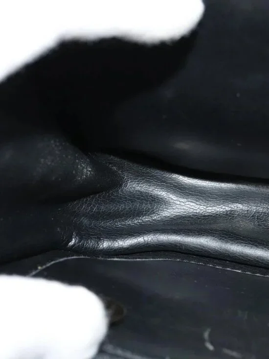 Christian Dior Shoulder Bag Leather Black Gold Auth BA2043 - Picture 14 of 16